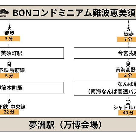 Bon Condominium Namba Ebisu Osaka Zewnętrze zdjęcie